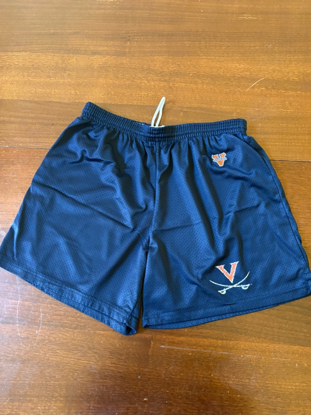 Navy Athletic Mesh Shorts with UVA Logo